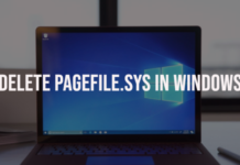 Delete pagefile.sys