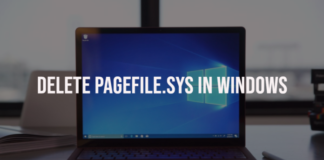Delete pagefile.sys